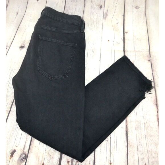 AGOLDE Women's Toni Mid Rise Straight Jeans SIZE 28 Black - Picture 2 of 8